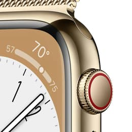 Apple Watch Series 8 (2022) GPS + Cellular 41 mm - Stainless steel Gold - Milanese loop Gold