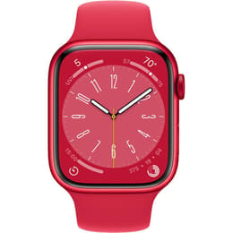 Apple Watch (Series 8) September 2022 - Wifi Only - 45 mm - Aluminium Red - Sport band Red