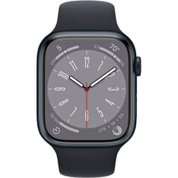 Apple Watch (Series 8) September 2022 - Cellular - 41 - Aluminium Black - Sport loop Black