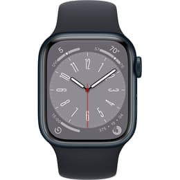 Apple Watch (Series 8) September 2020 - Cellular - 45 mm - Aluminium Black - Sport band Black