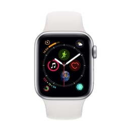 Apple Watch (Series 4) September 2018 - Cellular - 40 mm - Stainless steel Silver - Sport White