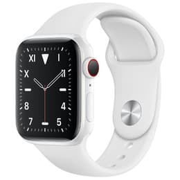 Apple Watch (Series 5) September 2019 - Cellular - 44 mm - Ceramic White - Sport band White