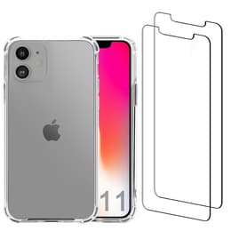 iPhone 11 case and 2 protective screens - Recycled plastic - Transparent