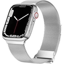 Apple Watch (Series 7) October 2021 - Cellular - 45 mm - Stainless steel Silver - Milanese loop Silver