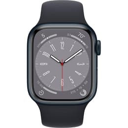 Apple Watch (Series 8) September 2022 - Cellular - 45 - Aluminium Midnight - Sport band Midnight