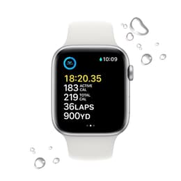 Apple Watch (Series SE) September 2022 - Wifi Only - 44 - Aluminium Silver - Sport band White