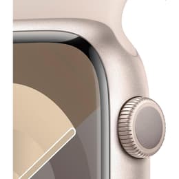 Apple Watch Series 9 (2023) GPS + Cellular 45 mm - Aluminium Starlight - Sport band Starlight