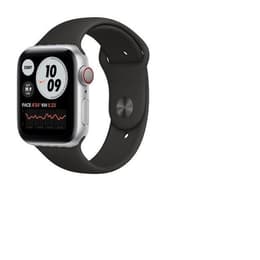 Apple Watch (Series 6) 2020 - Wifi Only - 44 mm - Aluminium Silver - Nike Sport band Black
