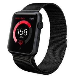 Apple Watch (Series 1) December 2016 - Wifi Only - 42 mm - Stainless steel Space Gray - Milanese Black