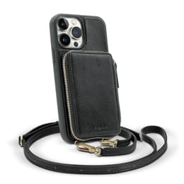 iPhone 14 Pro case - Leather - Black