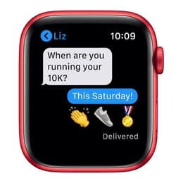 Apple Watch Series 6 (2020) GPS + Cellular 40 mm - Aluminium Red - Sport band Red