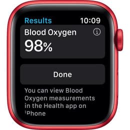 Apple Watch (Series 6) September 2020 - Cellular - 44 mm - Aluminium Red - Sport Band Black