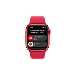 Apple Watch (Series 8) September 2022 - Wifi Only - 41 mm - Aluminium Red - Sport band Red