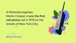 The first cell phone call 
