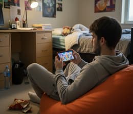 Picture of someone watching a video on an iPhone 17 Pro Max