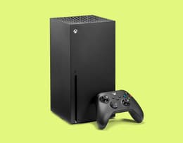 The front view of the Xbox Series X console