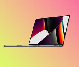 A half-opened MacBook Pro M4 displaying its sleek design and available ports.