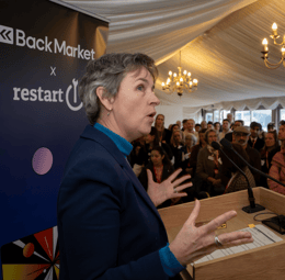 MP Mary Creagh speaking  at the Back Market and the Restart Project event at the UK Houses of Parliament. 