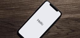 iPhone hello setup screen