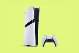 The PS5 Pro showcases its sleek design. 