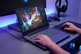 Image of a person gaming on an HP Victus 15 laptop