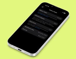 The battery health screen on an iPhone