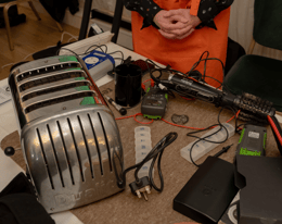 Some of the electrical items that were fixed during the event. 