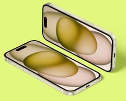  A yellow iPhone adds a sense of fun.