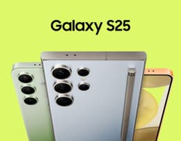 An image of the Samsung Galaxy S25 series showing all the models with their names appearing on their screens.