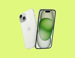 An image showing the large display of the iPhone 15 Plus.