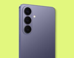 A close-up of the Samsung Galaxy S26 camera array.