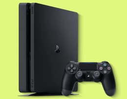 The PS4 Slim showing its ports.