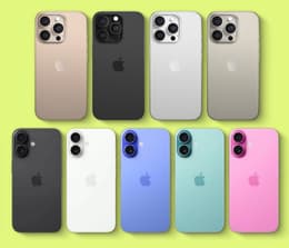 The iPhone 16 lineup comes in 9 colors across the standard and Pro models.