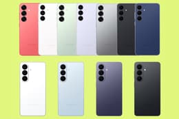 The 3 phones of the Galaxy S26 line next to the 3 phones of the Galaxy S25 line side by side.