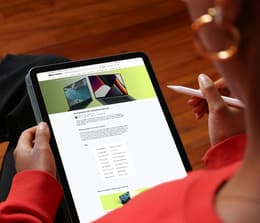 Image of a person working with an iPad Air M3