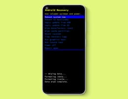 Android phone in Recovery Mode.
