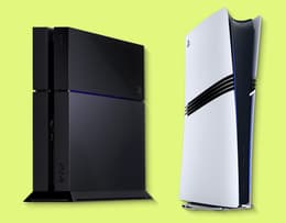 The PS4 and PS5 Standard placed side by side, highlighting their different designs.
