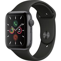 Apple Watch (Series 5) 44mm Space Gray Aluminum Case - Black Sport Band