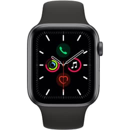Apple Watch Series 5 GPS + Cellular 44mm Aluminum Case - Black Sport Band - Space Gray