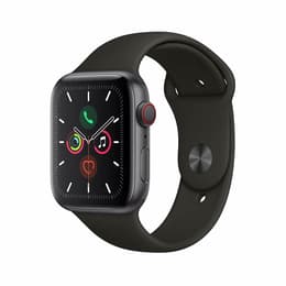 Apple Watch (Series 5) September 2019 - Cellular - 44 mm - Aluminium Space  Gray - Sport Band Black