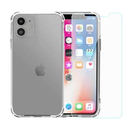 Case iPhone 11 and 2 protective screens - Recycled plastic - Transparent