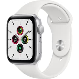 Apple Watch (Series SE) September 2020 44 mm - Aluminium Silver - Sport band White