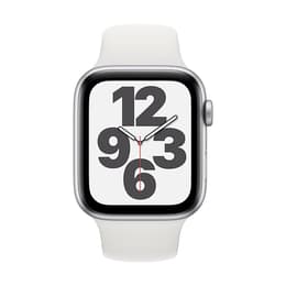 Apple Watch (Series SE) September 2020 44 mm - Aluminium Silver - Sport band White
