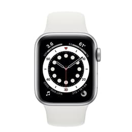 Apple Watch (Series 6) September 2020 44 mm - Aluminium Silver - Sport band White