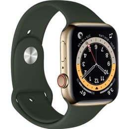 Apple Watch (Series 4) September 2018 - Cellular - 44 mm - Aluminium Gold -  Sport band Black