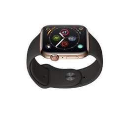 Apple Watch (Series 4) September 2018 - Cellular - 44 mm - Stainless steel  Gold - Sport band Black