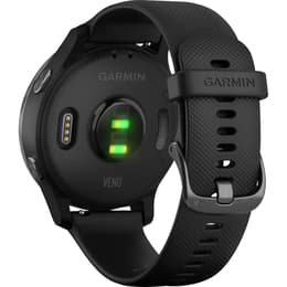 Garmin - Venu Smartwatch 43mm Fiber-Reinforced Polymer - Black With Silicone Band