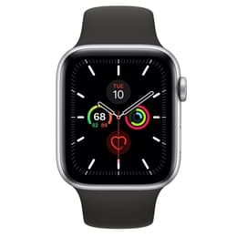 Apple Watch (Series 3) September 2017 42 mm - Stainless Steel Silver - Sport Band Black