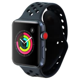 Apple Watch (Series 3) September 2017 42 mm - Aluminum Space Gray - Nike Sport Band Black