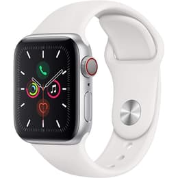 Apple Watch (Series 5) 40 mm - Aluminium Silver - Sport band White